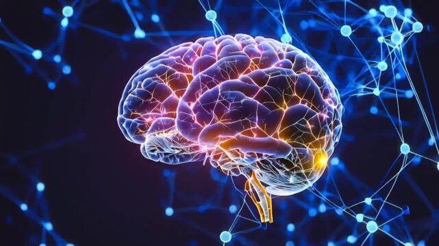 Human brain with neural pathways illuminated, symbolizing Zonisamide's therapeutic effects..