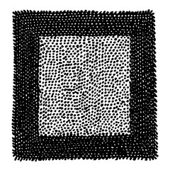 Isolated Bandhani Filled Rectangle black white on plain background