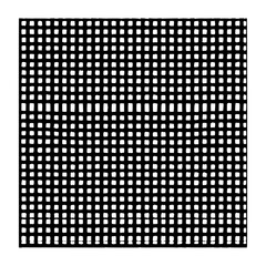 Isolated Seersucker Filled Rectangle black white on plain background