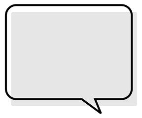 Fototapeta premium 四角いふきだしのイラスト