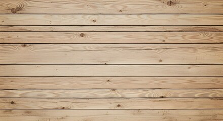 Fototapeta premium Natural Light Wooden Planks Wall Background with Horizontal Texture