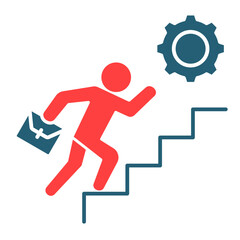 Career Progress  Icon Element For Design