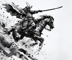 坂落とし-突撃する騎馬武者
