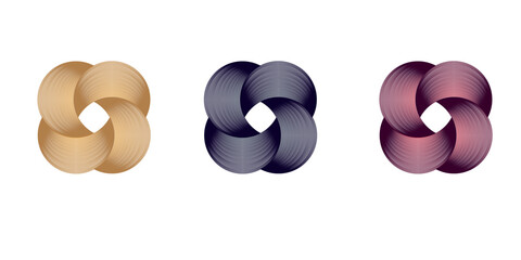 circle pattern, modern symbol, sign, logo, emblem, icon, vector design element