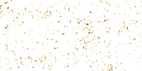 Gold glitter texture isolated on white. Golden color of winners. Aureate abstract particles on ofay substrate. Explosion of confetti shine. Celebratory background. Vector illustration