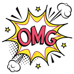 Obraz premium Omg comic book style graphic