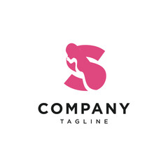 Fototapeta premium Letter S Pregnant Logo Icon Vector