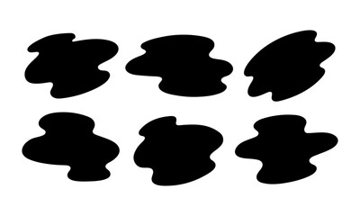 黒の液体シェイプのセット