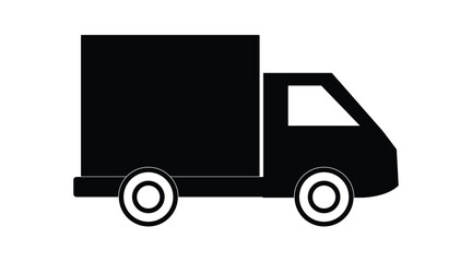 Fototapeta premium Delivery Truck, van icon. Express Shipping Truck Icon. Fast shipping truck icon. Logistic trucking sign. Vector.