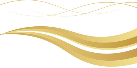 golden wave background. gold wave curve, gold wave corner shape for element, gold line ribbon graphic, striped gold.