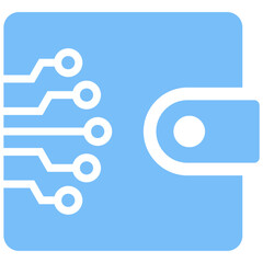 Digital wallet icon vector, representing mobile payments and electronic currency storage. Perfect for fintech, e-commerce, or contactless transaction designs emphasizing convenience and security.