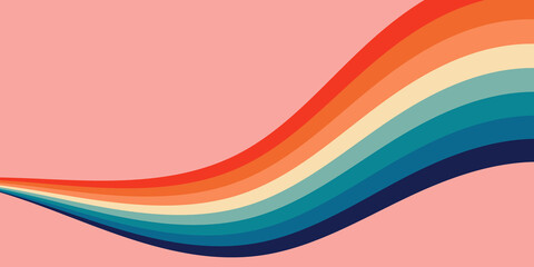 Abstract retro wavy lines wallpaper background.