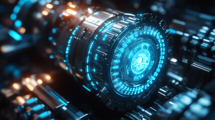 Advanced Microchip with Illuminated Circuitry and Holographic Interface