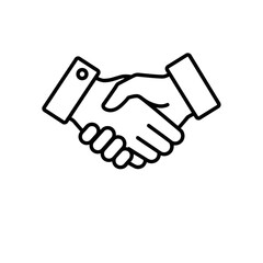 Handshake agreement business partnership deal collaboration cooperation teamwork success icon vector design