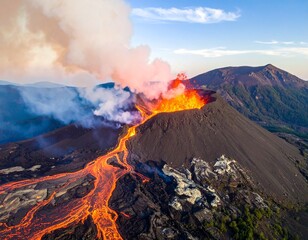 Fototapeta premium fire in the mountains