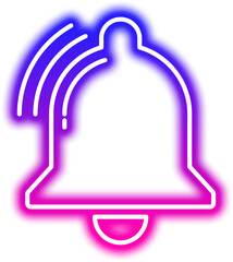 Neon Notification Bell Outline Icon