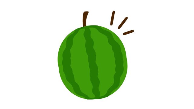 Sweet Green Watermelon Summer Fruit Design Animation Video