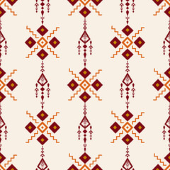 seamless Ethnic Ornamental Motif Geometric Repeating Illustration