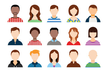 Diversity of Digital Faces: A vibrant collection of diverse avatar images, each a symbol of identity. They are a versatile asset for digital projects.