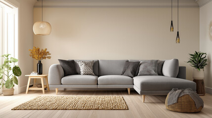 Fototapeta premium Modern Cozy Living Room Interior Design