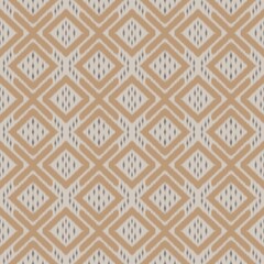 A seamless ikat pattern. Seamless folk fabric patterns combine geometric shapes and tribal patterns, suitable for making curtains, blankets, tiles, clothing pattern, phone case, and home decorations.