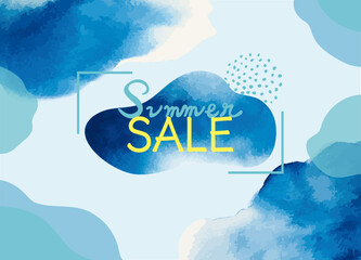 夏の海 イラストフレームベクター素材　西海岸