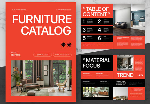 Orange And Black Furniture Brochure