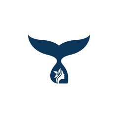 orca beautiful fashion women logo design