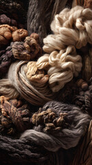 Intricate Woolen Tapestry: A Warm Embrace of Textures in Earthy Harmony