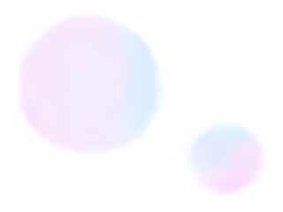 淡い水彩テクスチャの円・ピンクと水色