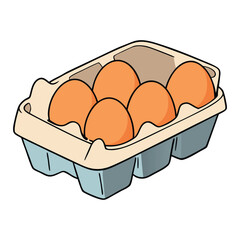 Fresh eggs neatly arranged in a sturdy carton, perfect for keeping them safe and secure. Ideal for cooking, baking, or enjoying a healthy, protein-rich meal anytime.
