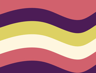 A digital illustration featuring wavy, horizontal bands of color transitioning from one color to another colors