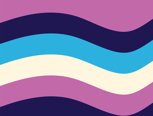 A digital illustration featuring wavy, horizontal bands of color transitioning from one color to another colors