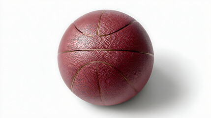 Realistic Basketball Isolated on White Background for Sports Design