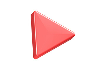 play media button icon symbol 3d rendering