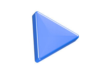 play media button icon symbol 3d rendering