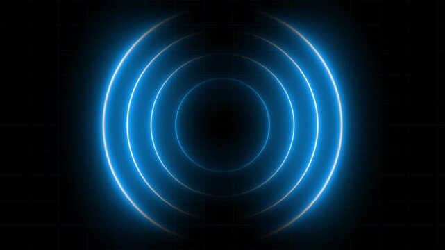technology radio wave on black background