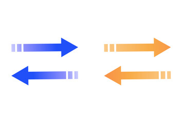 グラデーション矢印アイコン｜方向やプロセス図解に使えるイラスト素材