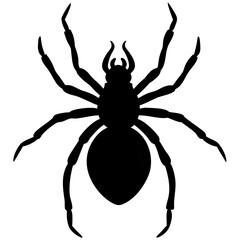 Obraz premium Minimalist Black Spider Silhouette Vector.