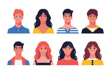 Diversity Portraits: A mosaic of faces, reflecting a spectrum of expressions and ethnicities. Each portrait embodies uniqueness.