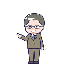 中年の会社員／ななめ／男性 16