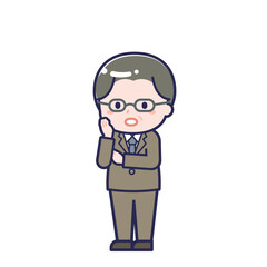 中年の会社員／ななめ／男性 20