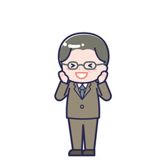 中年の会社員／ななめ／男性 21