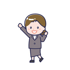 中年の会社員／ななめ／女性 06