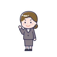 中年の会社員／ななめ／女性 12