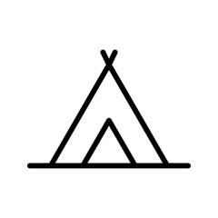 Camp tent icon. Tent silhouette can be used as icon, symbol or sign. Tent icon for design of camp, survival, shelter or leisure activity