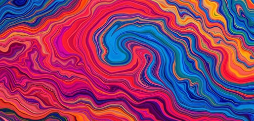 Fototapeta premium Vibrant swirls of paint, abstract hills and valleys, background texture, expressionism