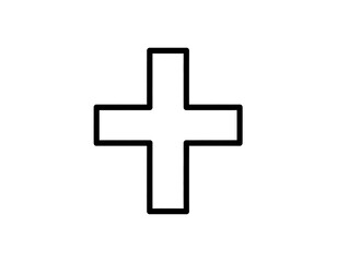 Obraz premium Simple Cross Icon Illustration