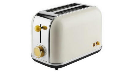 Retro style toaster appliance kitchen isolated on transparent background