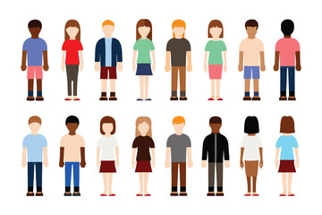 Diverse Children Icons Set